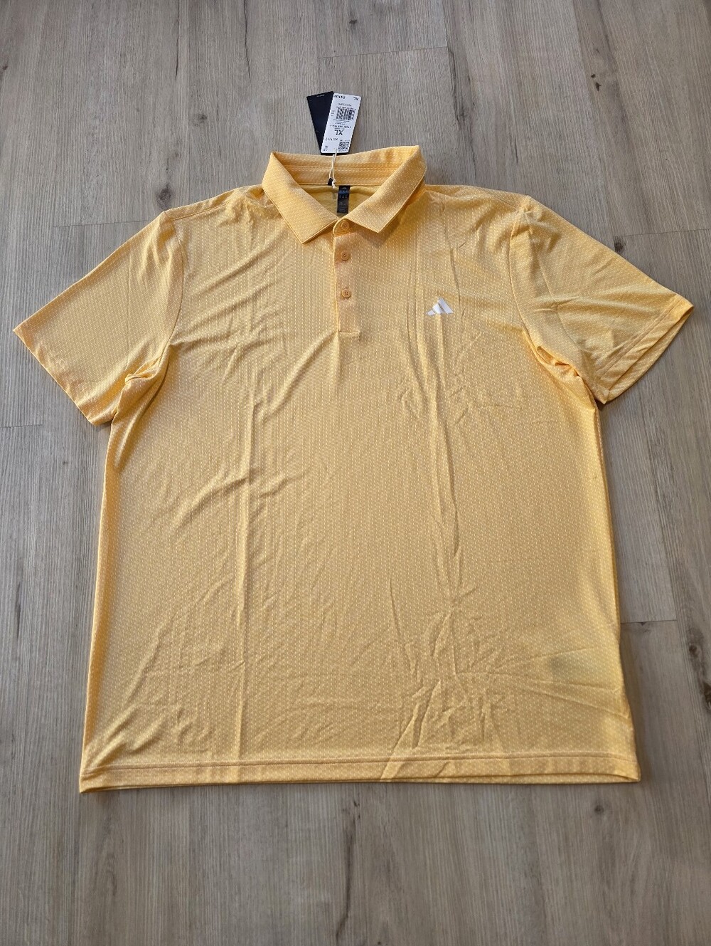 Adidas Men's Polo Golf Shirt Size XL White/Semi Ice Tange